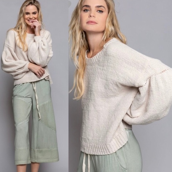 🔥FLASH SALE🔥Betty Puffed Sleeved Sweater-FIRM - Picture 2 of 6